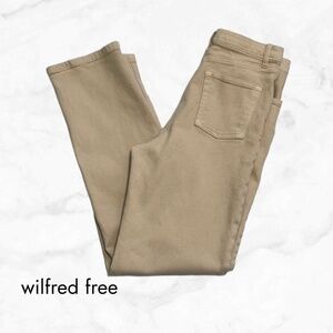 Aritzia Wilfred Free Melina Pant Cotton Twill Camel Tan Straight Leg, Size 4
